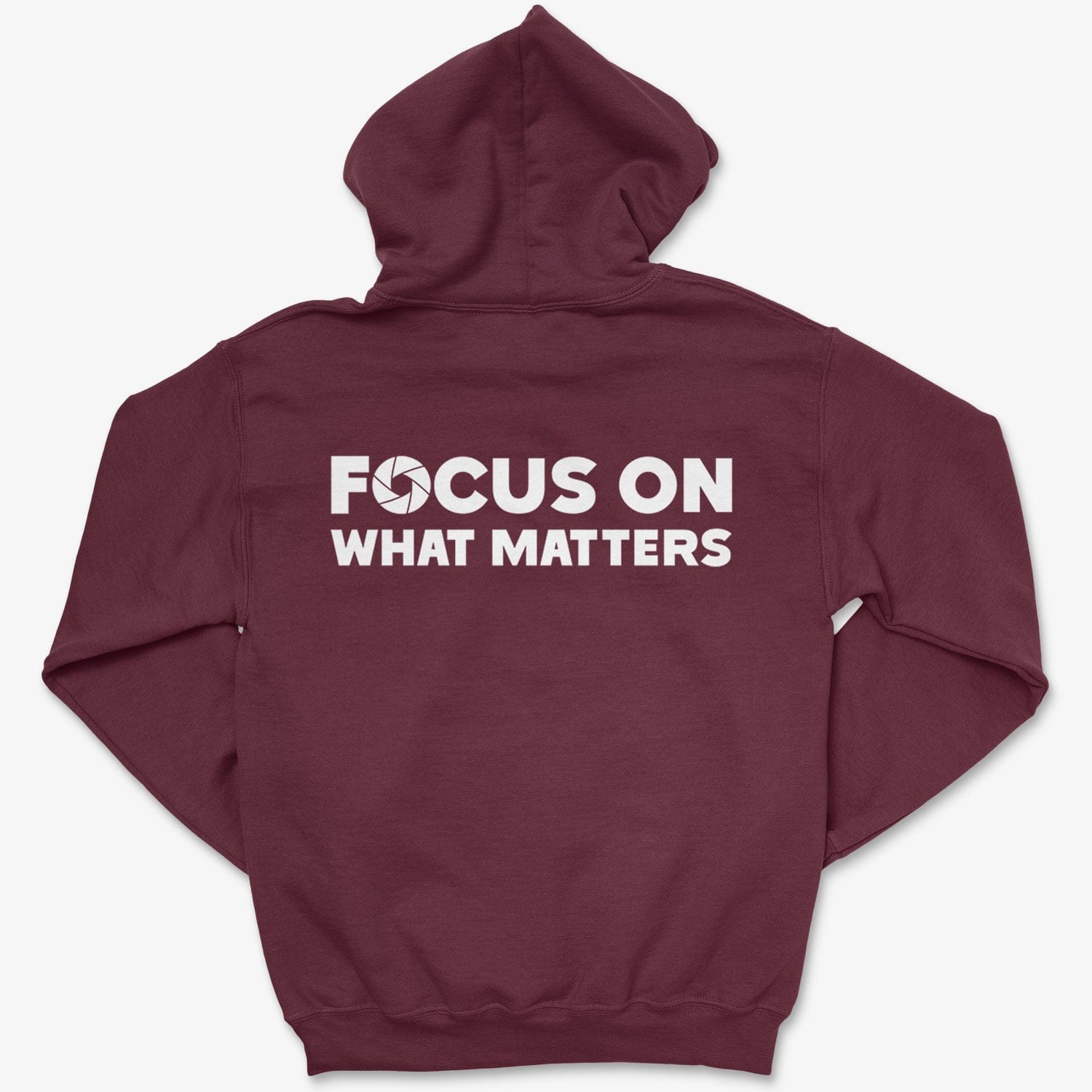 Hoodie Maroon / S Focus On - Pullover Hoodie