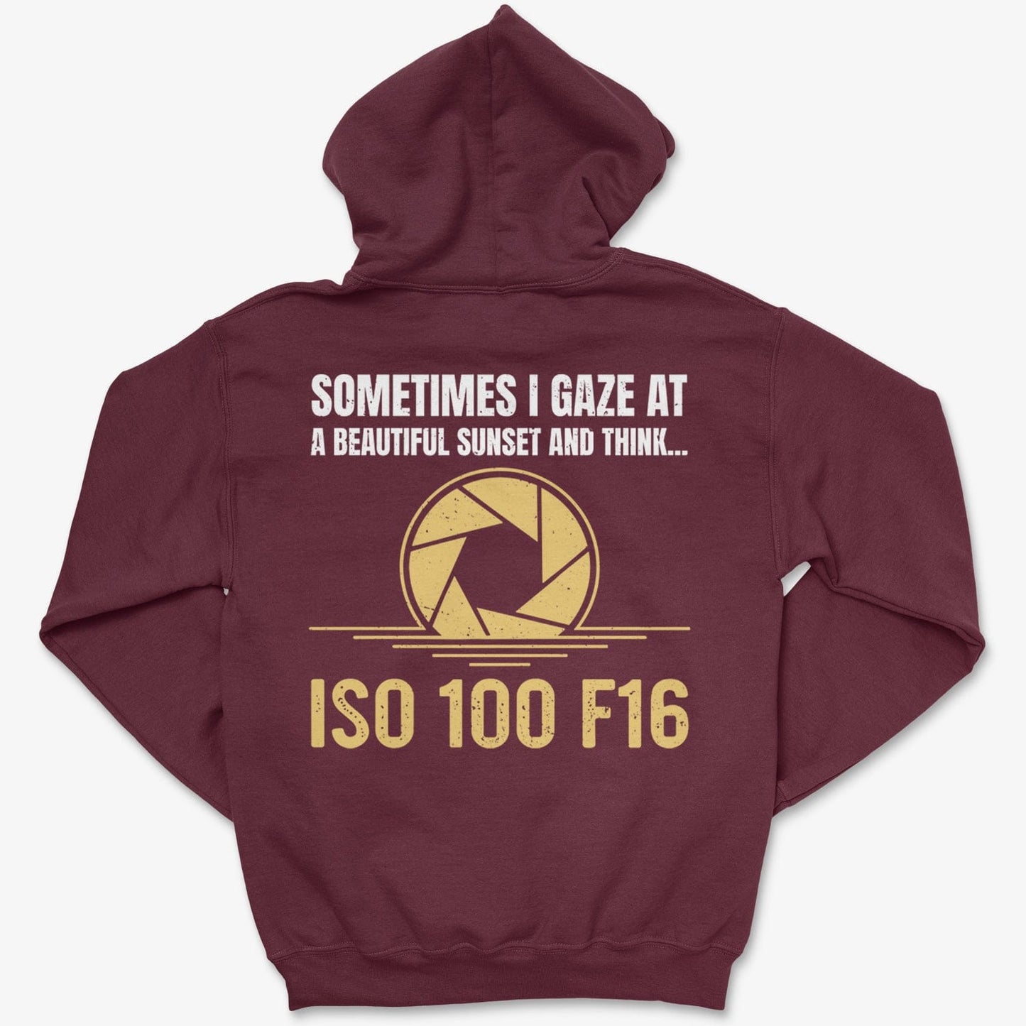 Hoodie Maroon / S ISO 100 F16 - Pullover Hoodie