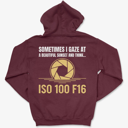 Hoodie Maroon / S ISO 100 F16 - Pullover Hoodie