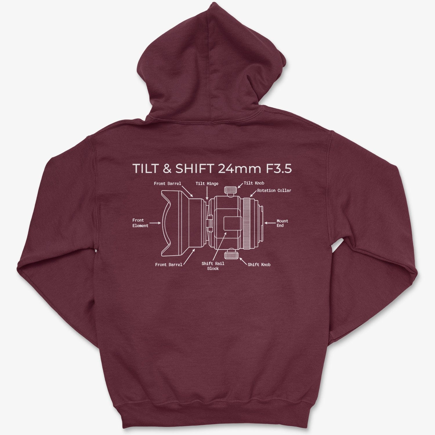 Hoodie Maroon / S Tilt-Shift 24 BP - Zip Hoodie