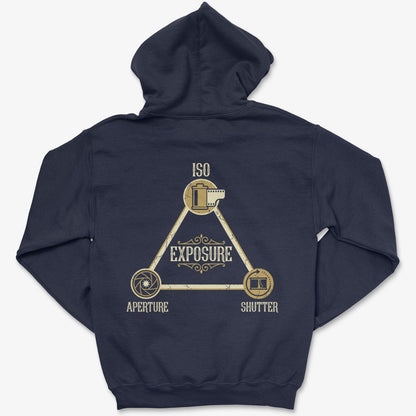 Hoodie Navy / S Exposure Triangle - Zip Hoodie