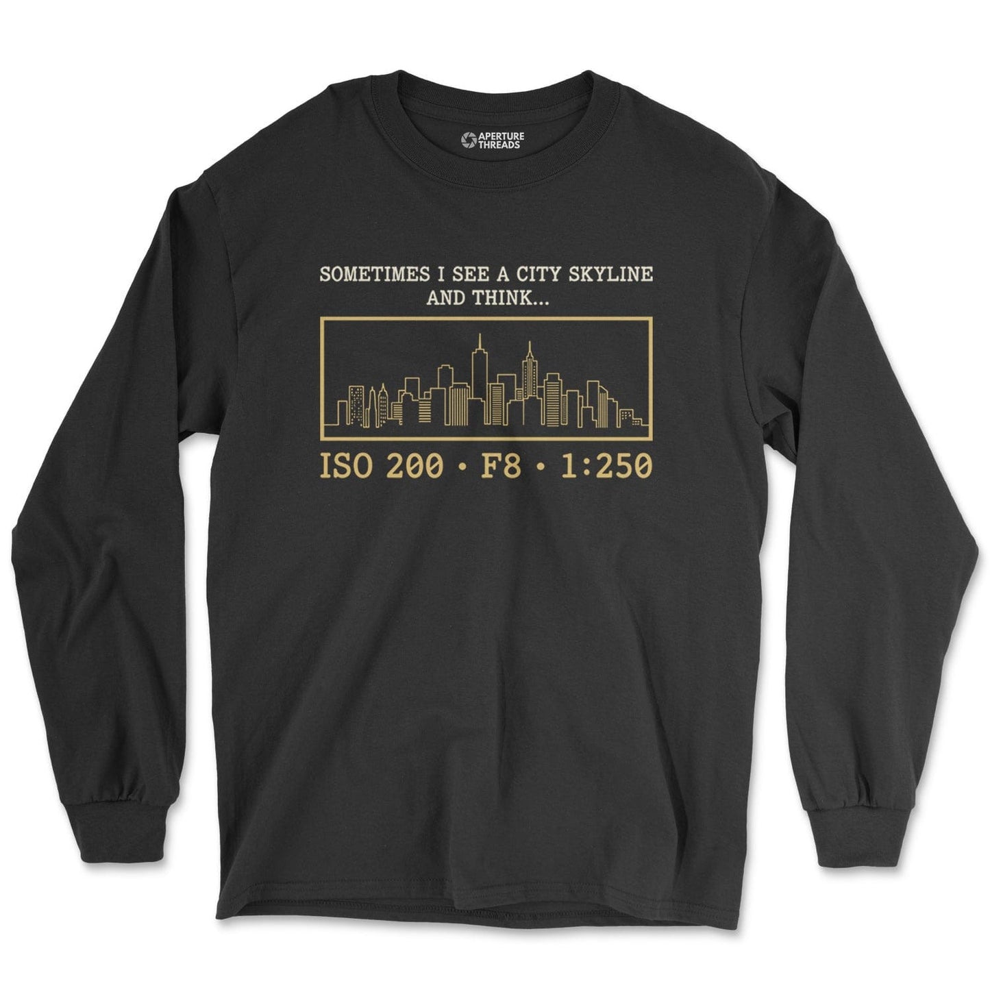 Long-sleeve Black / M City Skyline - Long Sleeve