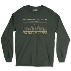 Long-sleeve Forest Green / S City Skyline - Long Sleeve