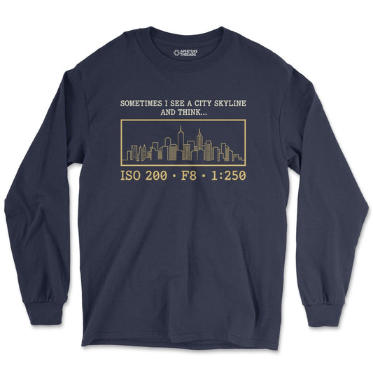 Long-sleeve Navy / M City Skyline - Long Sleeve