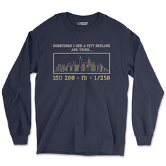 Long-sleeve Navy / S City Skyline - Long Sleeve