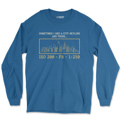 Long-sleeve Royal / M City Skyline - Long Sleeve