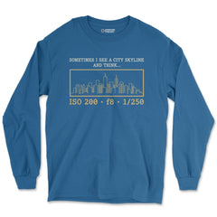 Long-sleeve Royal / S City Skyline - Long Sleeve