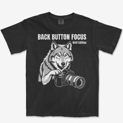 T-Shirt Black / S Back Button Focus Heavyweight Tee