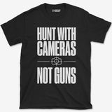 T-Shirt Black / S Cameras Not Guns - T-shirt