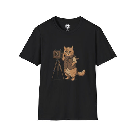 T-Shirt Black / S Cat Photographer T-Shirt