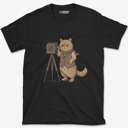 T-Shirt Black / S Cat Photographer T-Shirt