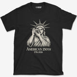 T-Shirt Black / S Lady Liberty 250th T-Shirt