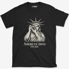 T-Shirt Black / S Lady Liberty 250th T-Shirt