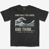T-Shirt Black / S See A Wave Heavyweight Tee