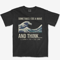 T-Shirt Black / S See A Wave Heavyweight Tee