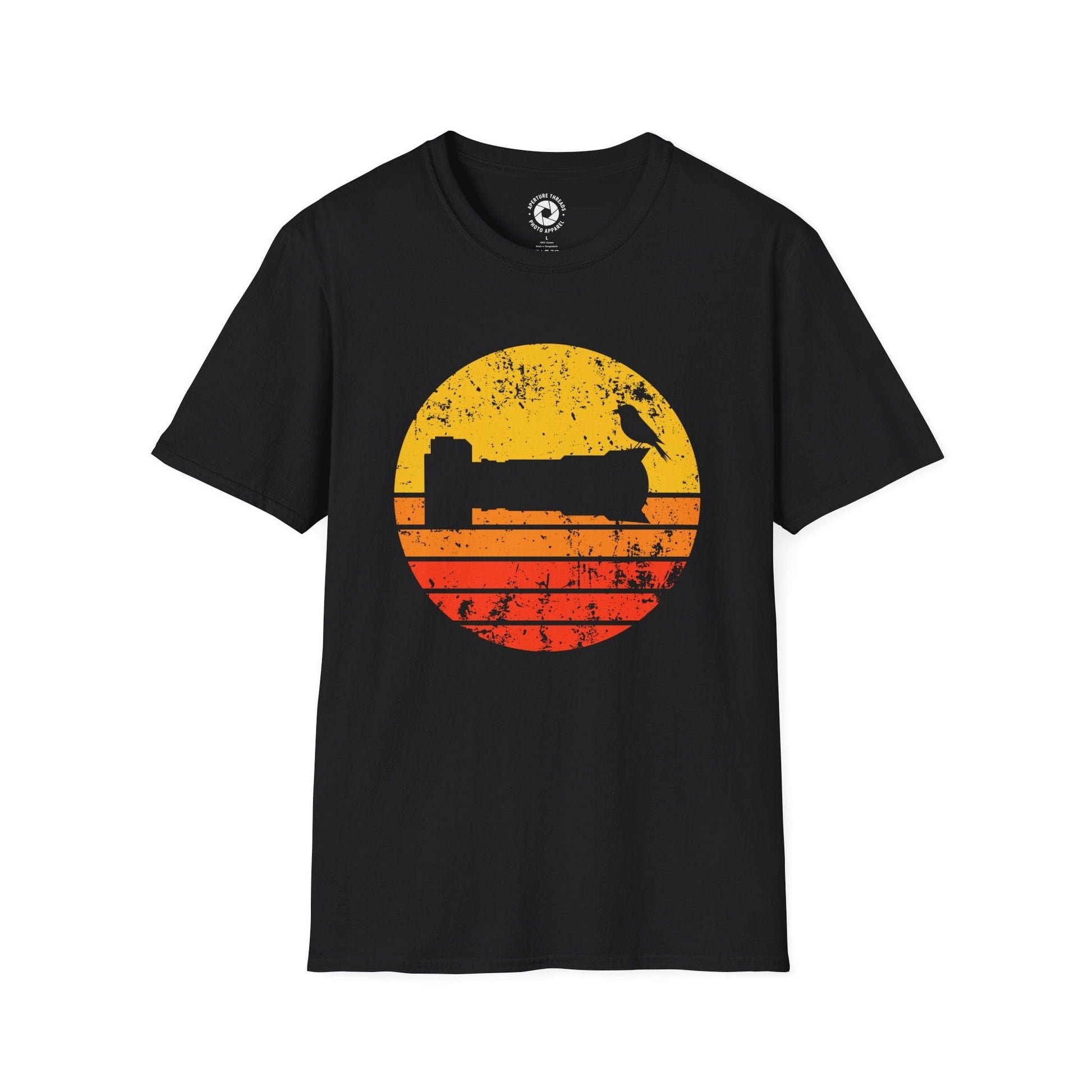 T-Shirt Black / S Sunset Bird Camera T-Shirt