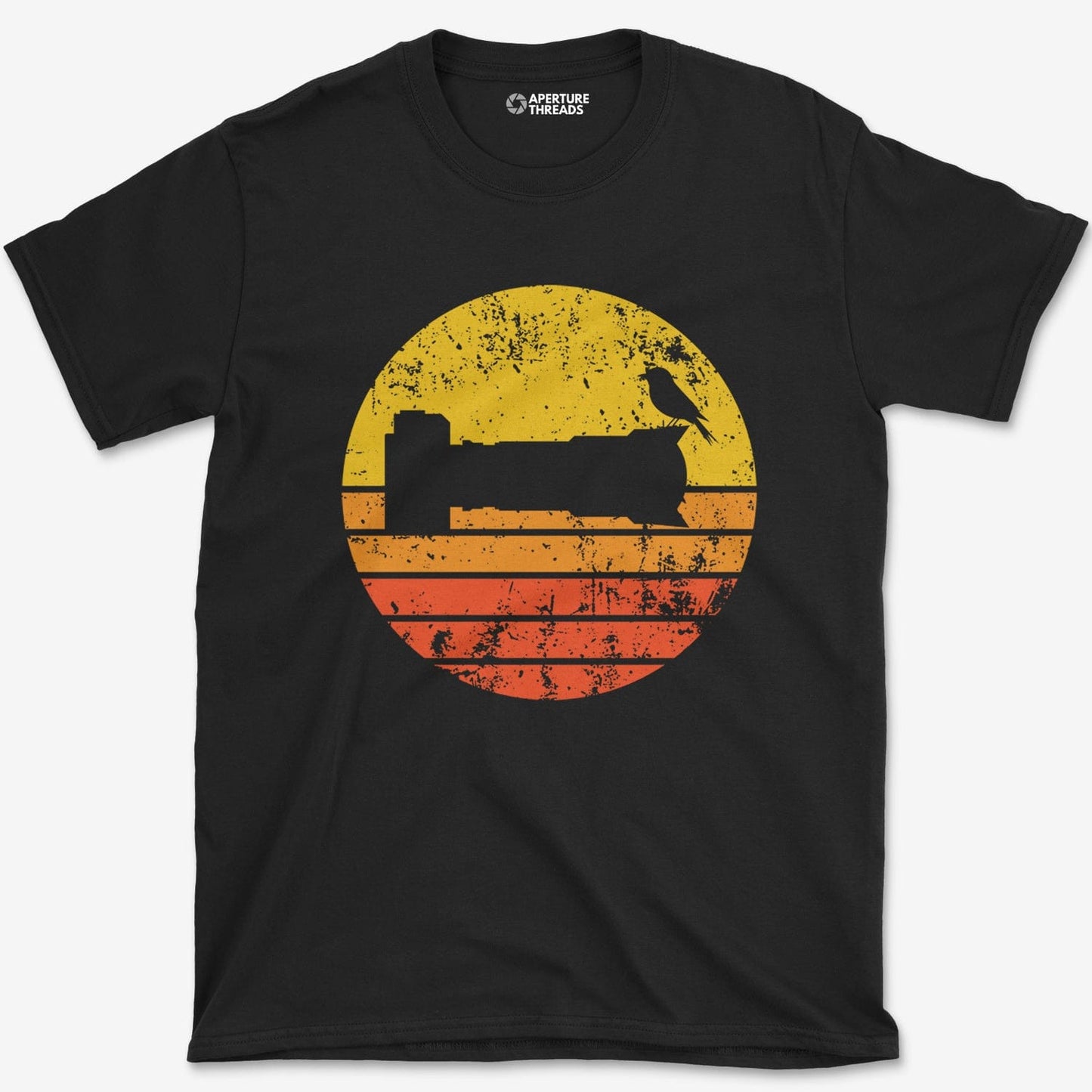 T-Shirt Black / S Sunset Bird Camera T-Shirt