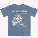 T-Shirt Blue Jean / S Back Button Focus Heavyweight Tee