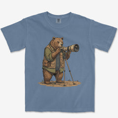T-Shirt Blue Jean / S Bear Photographer Heavyweight Tee
