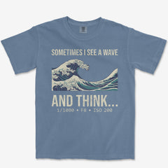 T-Shirt Blue Jean / S See A Wave Heavyweight Tee