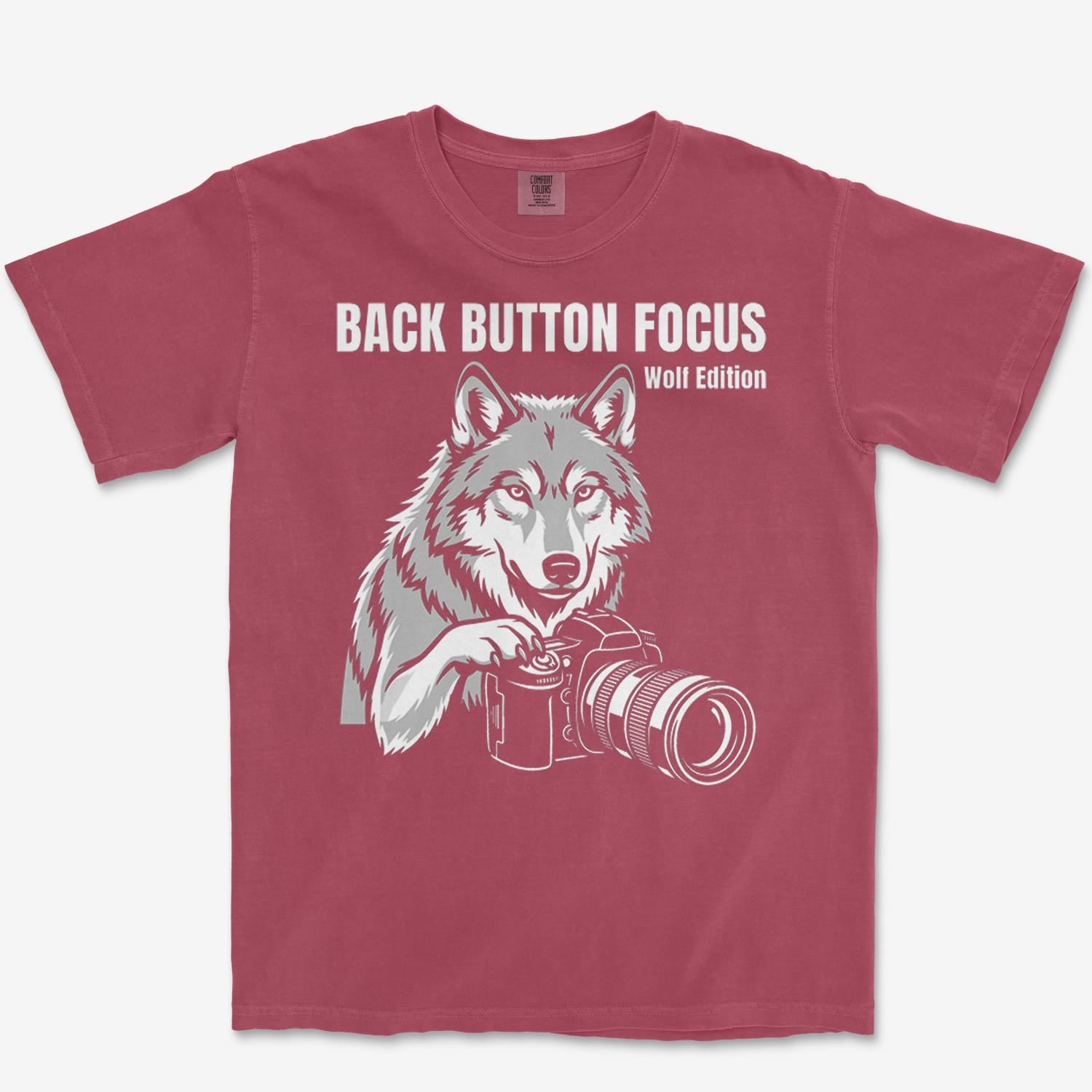T-Shirt Brick / S Back Button Focus Heavyweight Tee