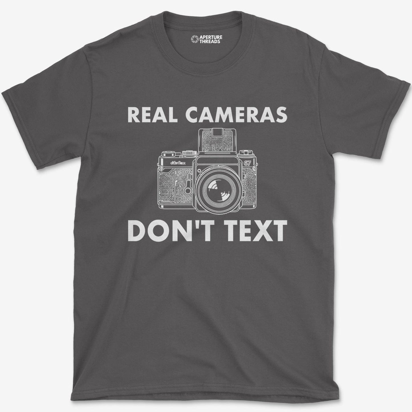T-Shirt Charcoal / S Cameras Don't Text T-Shirt