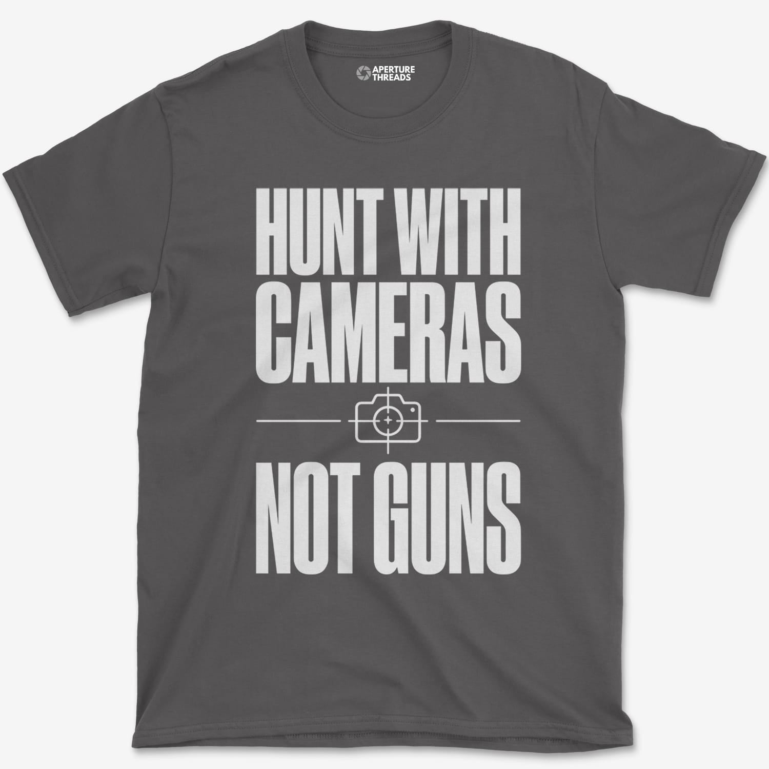 T-Shirt Charcoal / S Cameras Not Guns - T-shirt