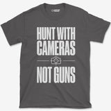 T-Shirt Charcoal / S Cameras Not Guns - T-shirt