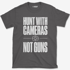 T-Shirt Charcoal / S Cameras Not Guns - T-shirt