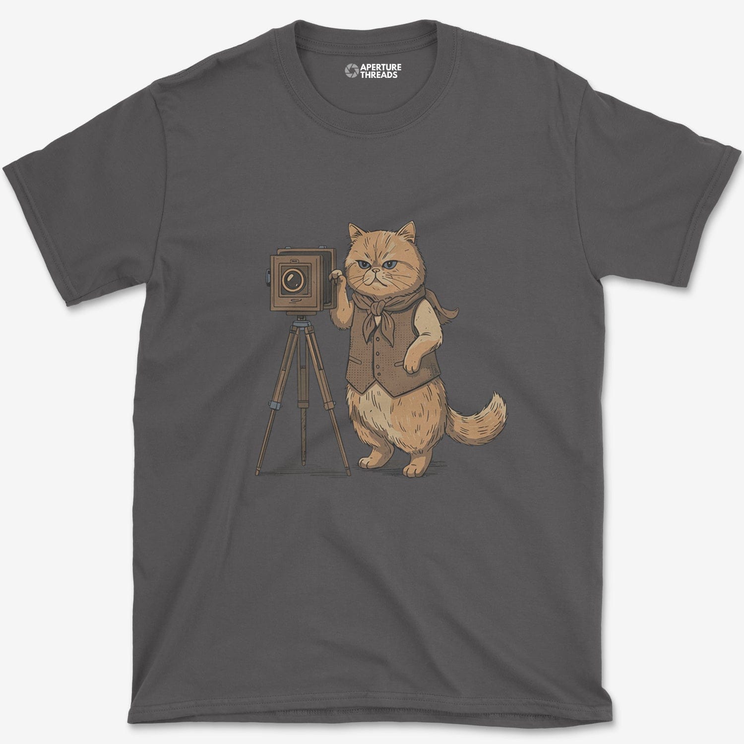 T-Shirt Charcoal / S Cat Photographer T-Shirt