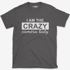 T-Shirt Charcoal / S Crazy Camera Lady T-Shirt
