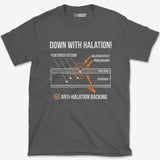 T-Shirt Charcoal / S Down With Halation T-Shirt