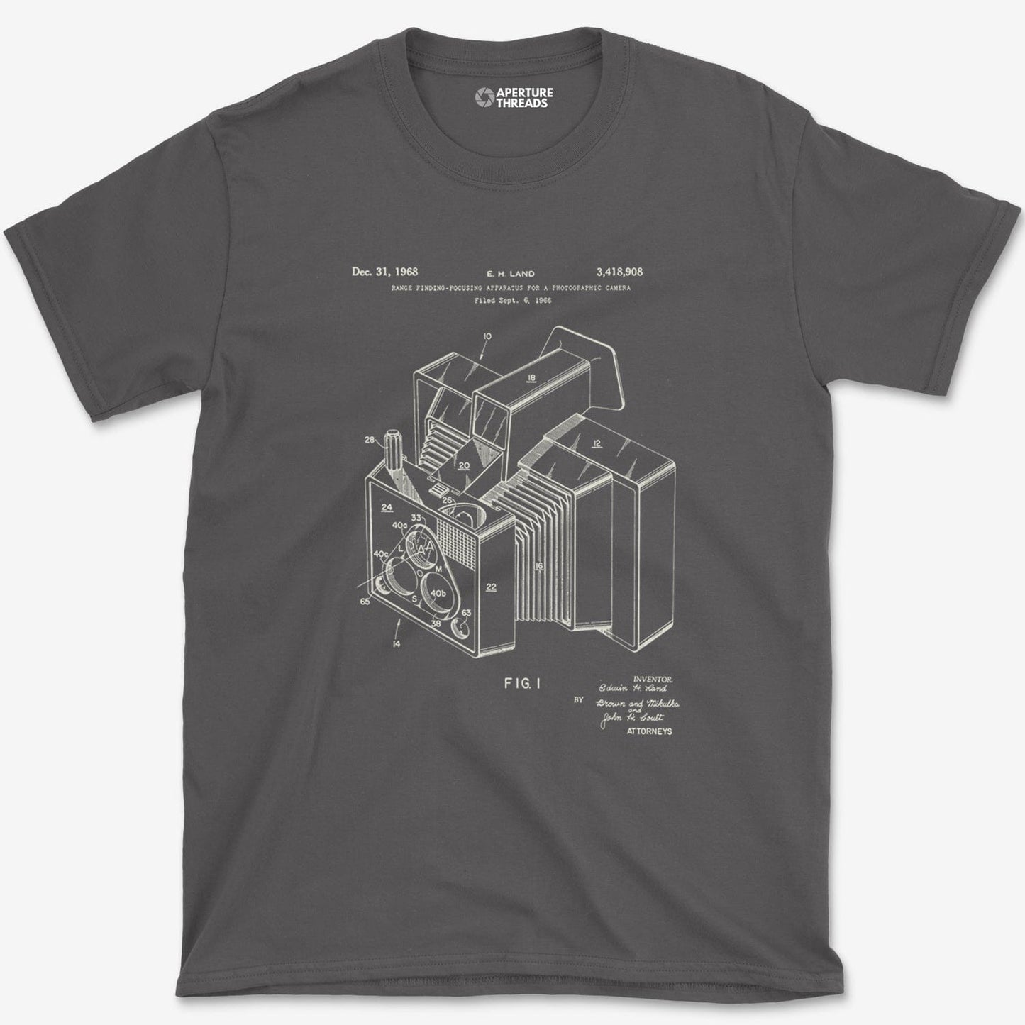 T-Shirt Charcoal / S Land Blueprint T-Shirt