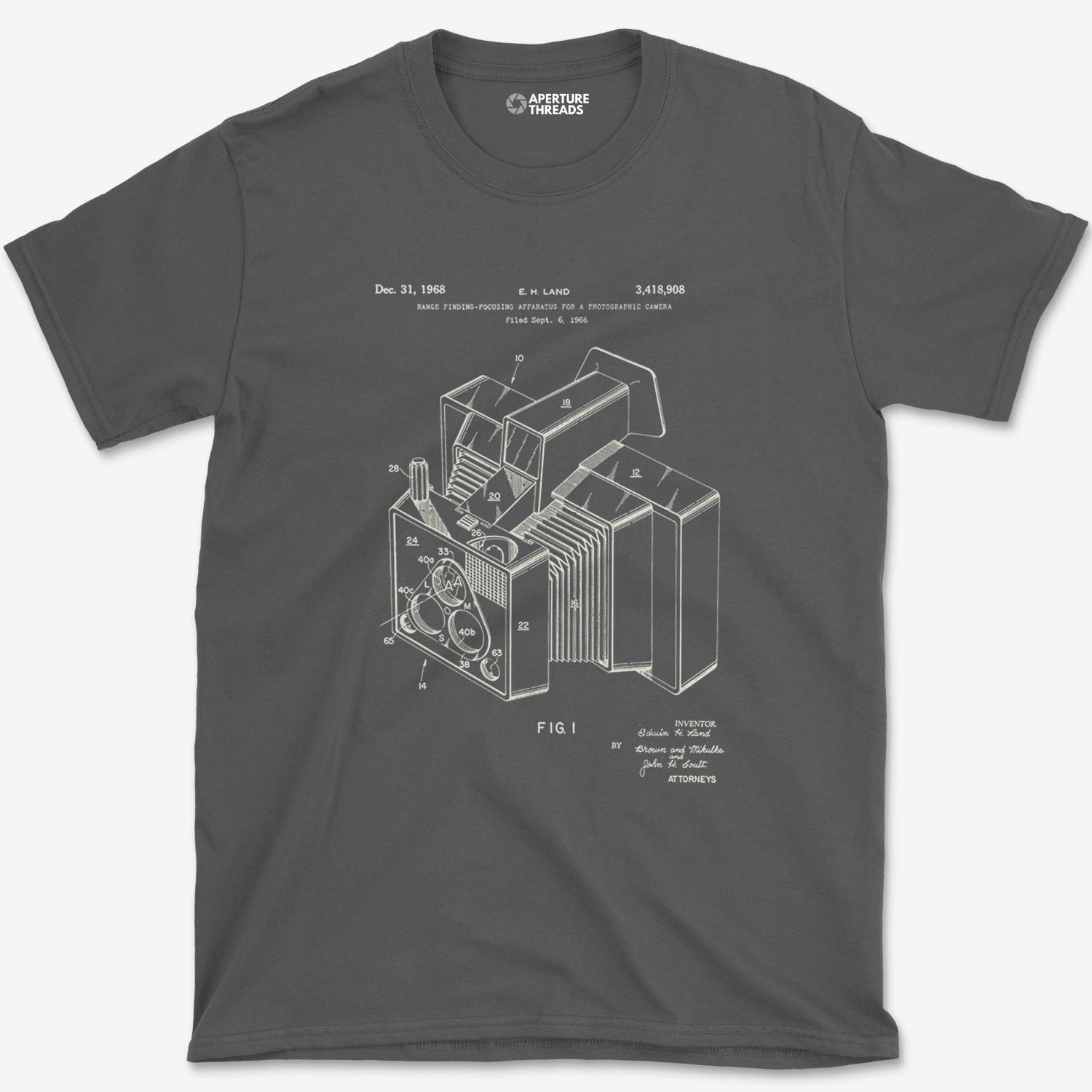 T-Shirt Charcoal / S Land Blueprint T-Shirt