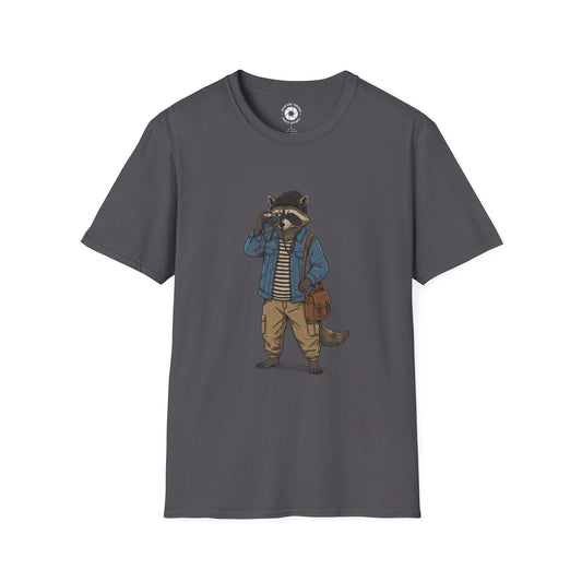 T-Shirt Charcoal / S Racoon Photographer T-Shirt