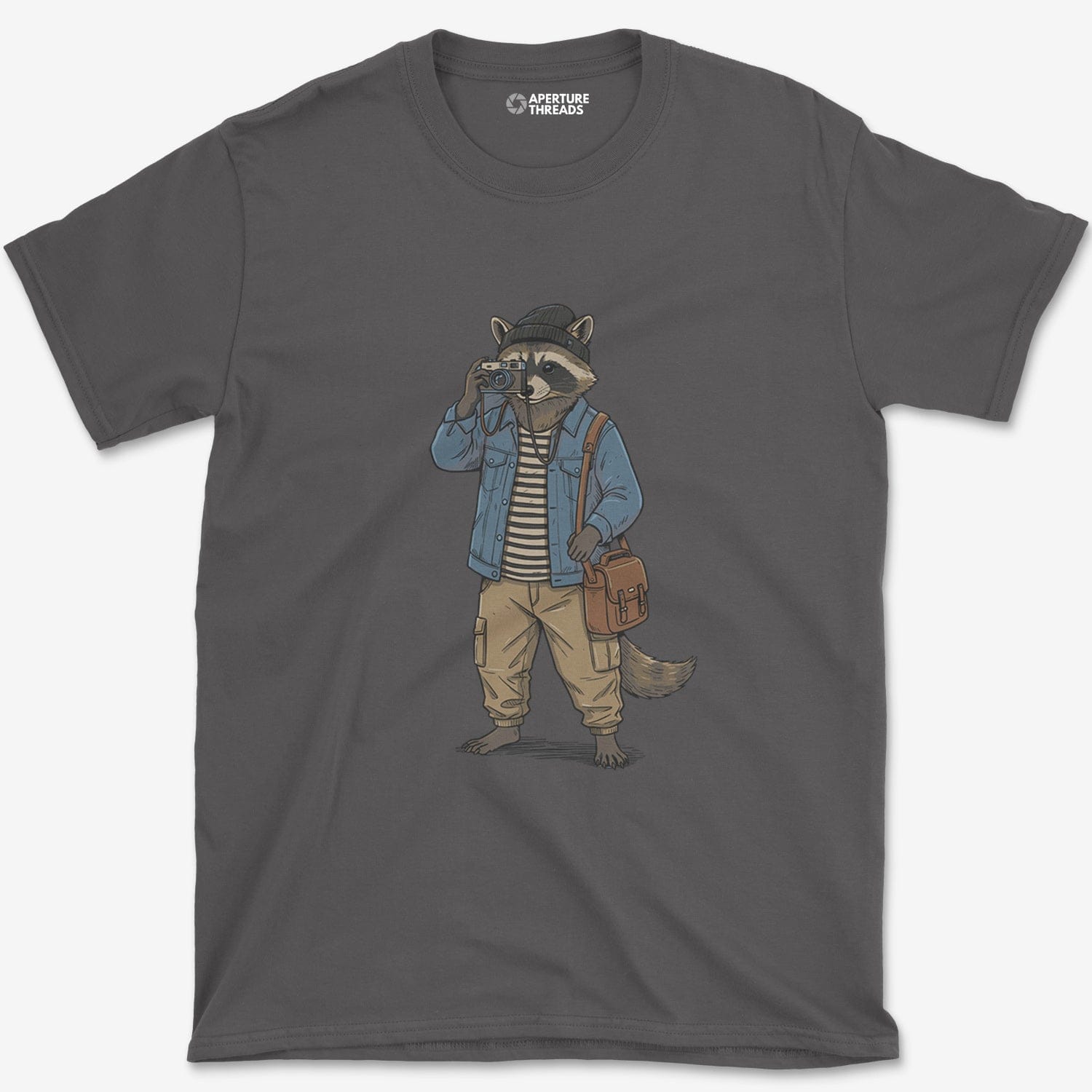 T-Shirt Charcoal / S Racoon Photographer T-Shirt