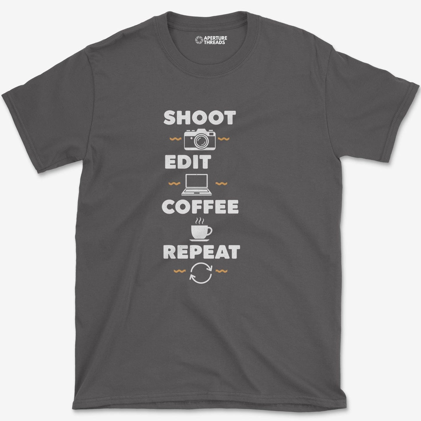 T-Shirt Charcoal / S Shoot Coffee Repeat T-Shirt
