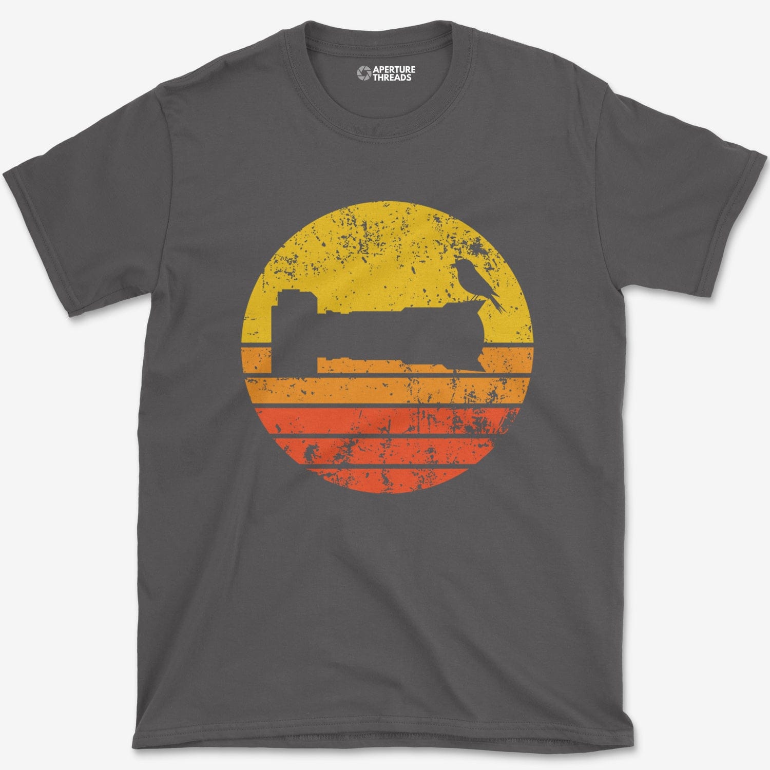 T-Shirt Charcoal / S Sunset Bird Camera T-Shirt
