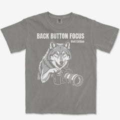 T-Shirt Grey / S Back Button Focus Heavyweight Tee