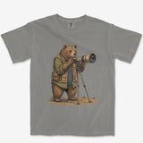 T-Shirt Grey / S Bear Photographer Heavyweight Tee