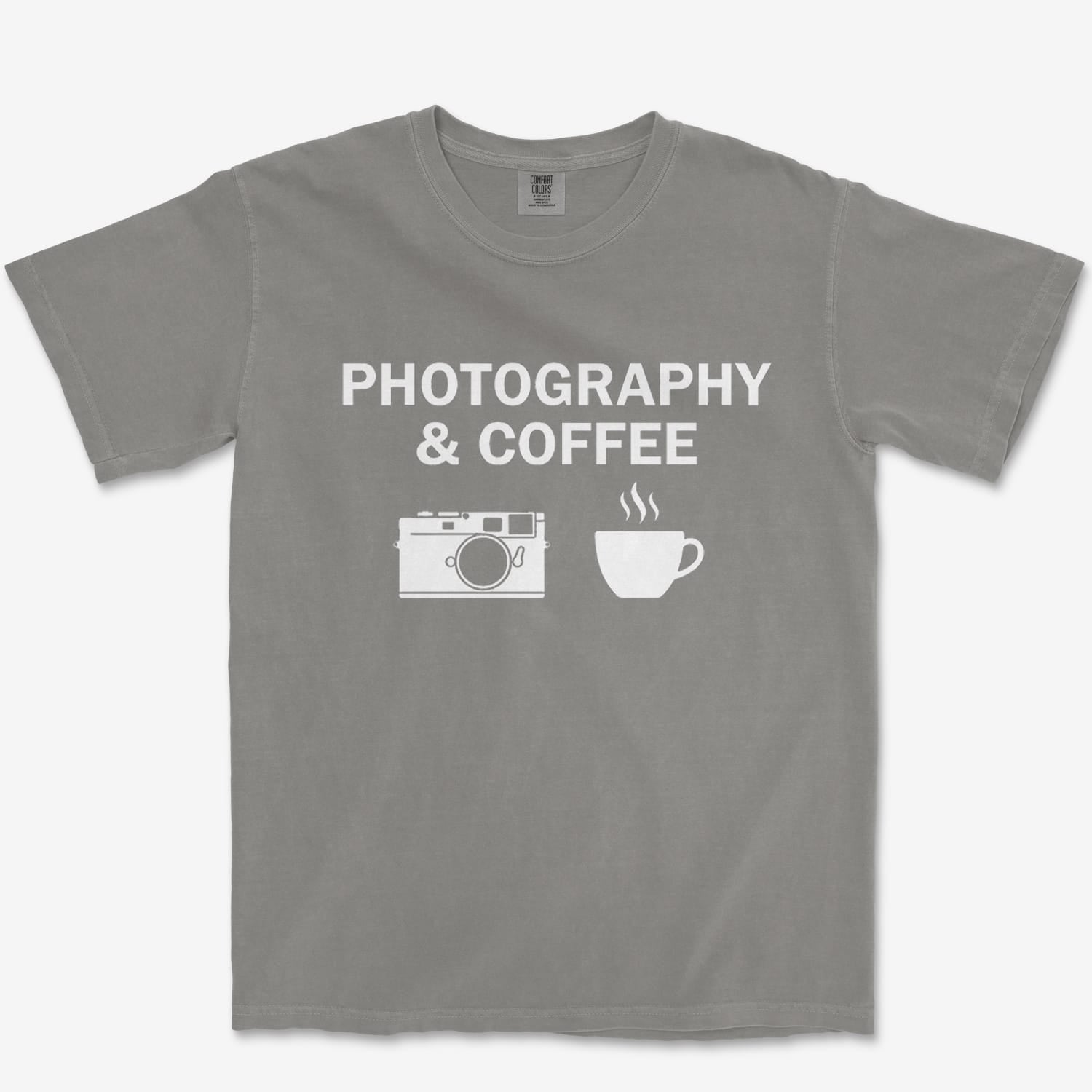 T-Shirt Grey / S Coffee & Photography Heavyweight Tee