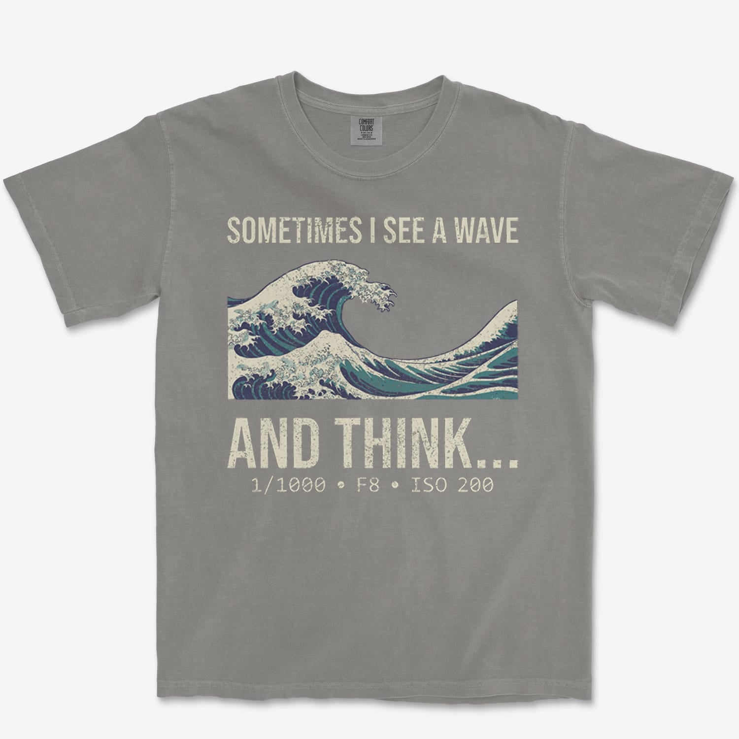 T-Shirt Grey / S See A Wave Heavyweight Tee