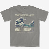 T-Shirt Grey / S See A Wave Heavyweight Tee