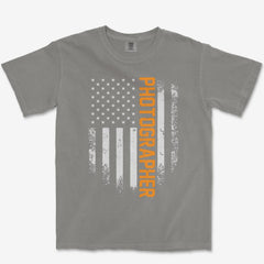 T-Shirt Grey / S USA Photographer Heavyweight Tee