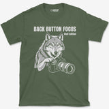 T-Shirt Military Green / S Back Button Focus T-Shirt