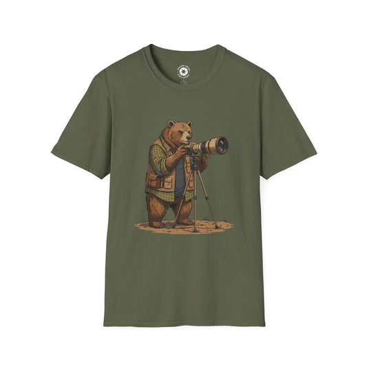 T-Shirt Military Green / S Bear Photographer T-Shirt