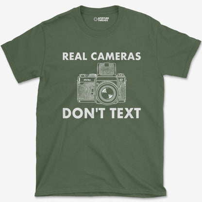 T-Shirt Military Green / S Cameras Don't Text T-Shirt