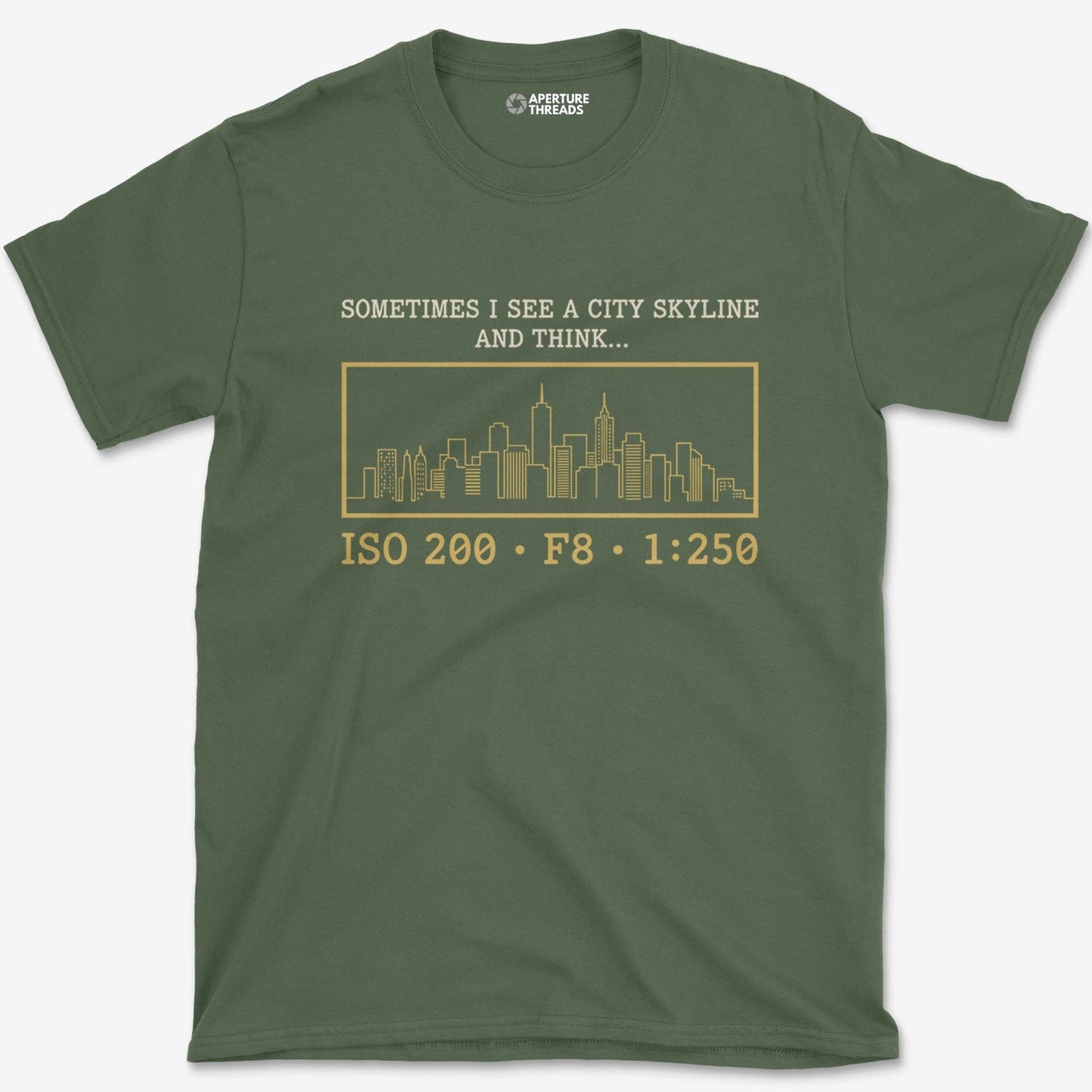 T-Shirt Military Green / S City Skyline T-Shirt
