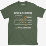 T-Shirt Military Green / S Down With Halation T-Shirt