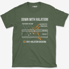 T-Shirt Military Green / S Down With Halation T-Shirt